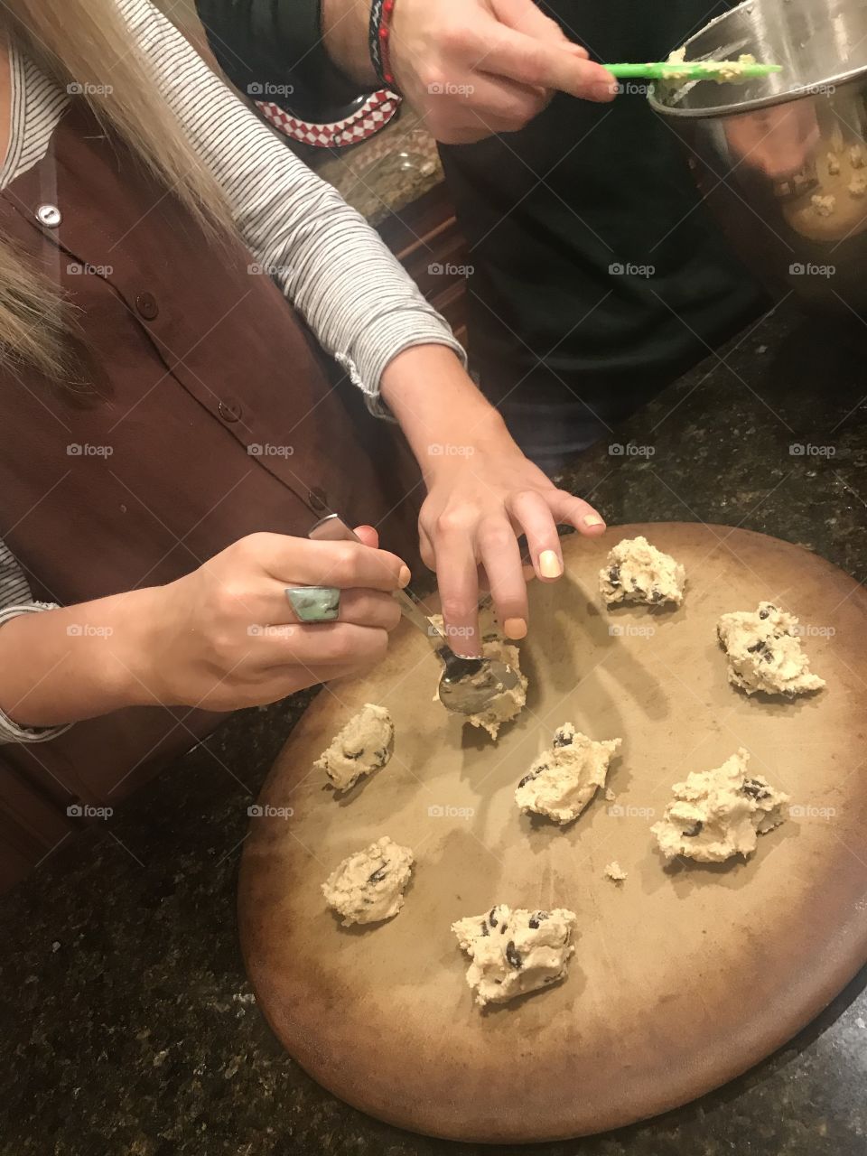 Making cookies 