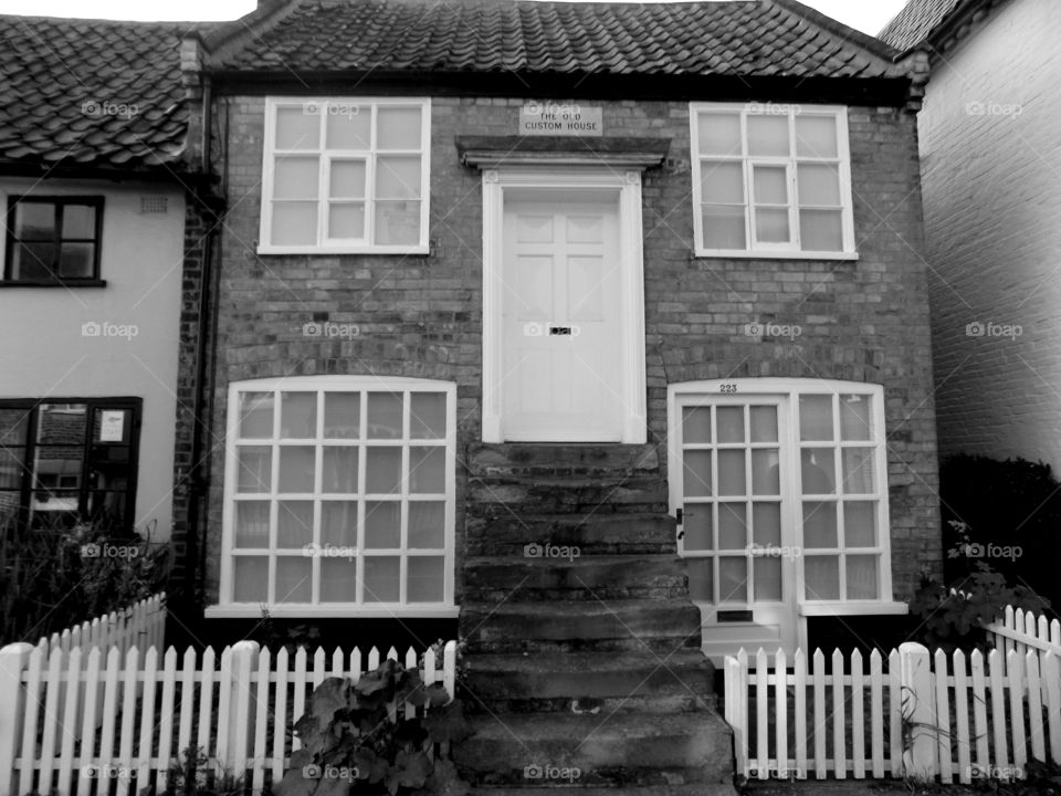 The Old Custom House In Aldebu. the old custom house in Aldeburgh Suffolk with its odd door