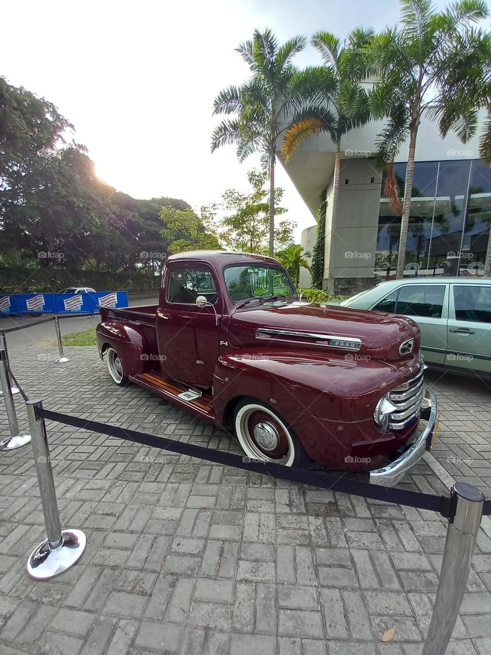 beautiful old red car