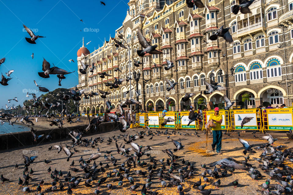 The iconic architecture of Taj hotel, South Mumbai, India