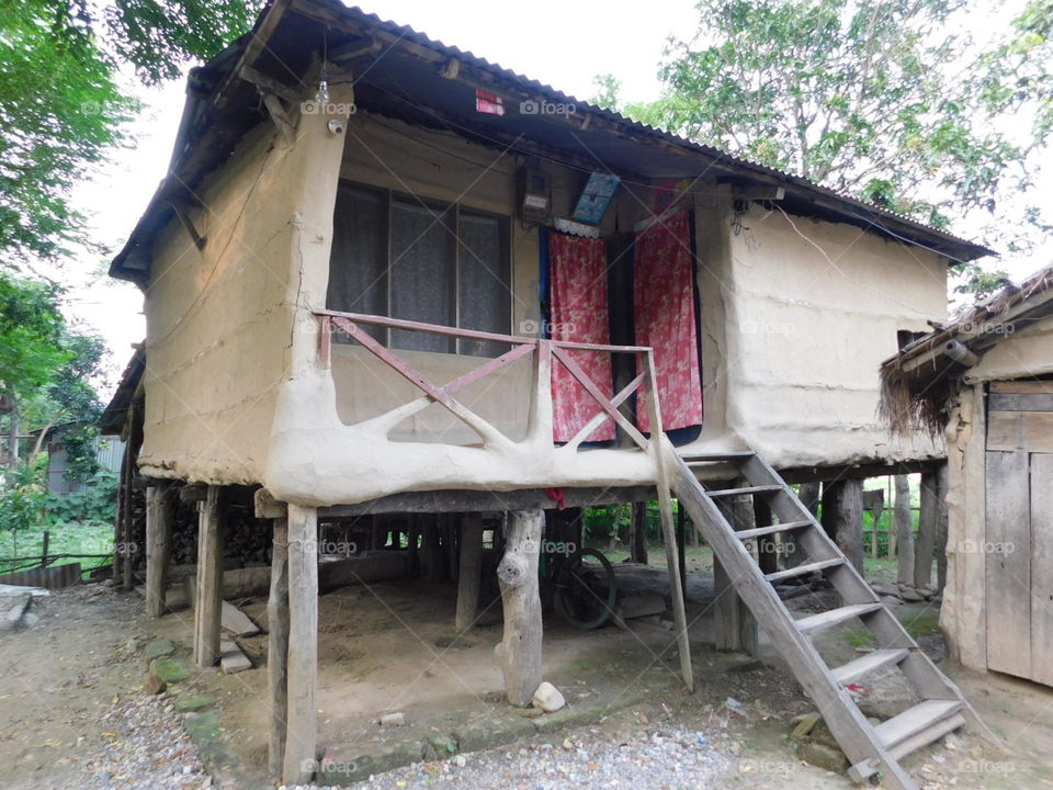 traditional chitwan national forest house