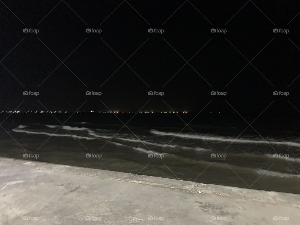 Beautiful beach in the night 