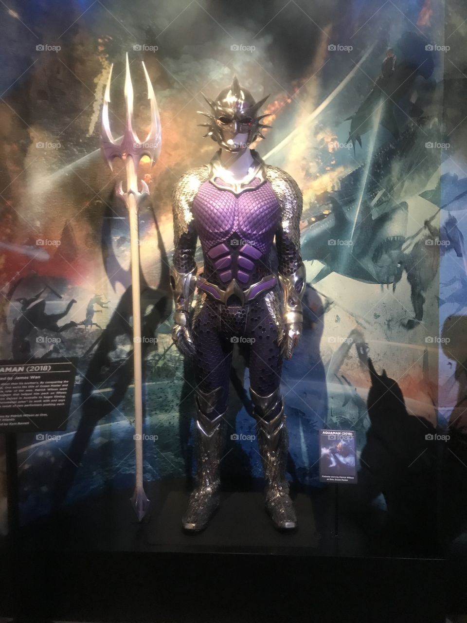 One of the aqua man movie costumes seen at the warner brothers studios tour 