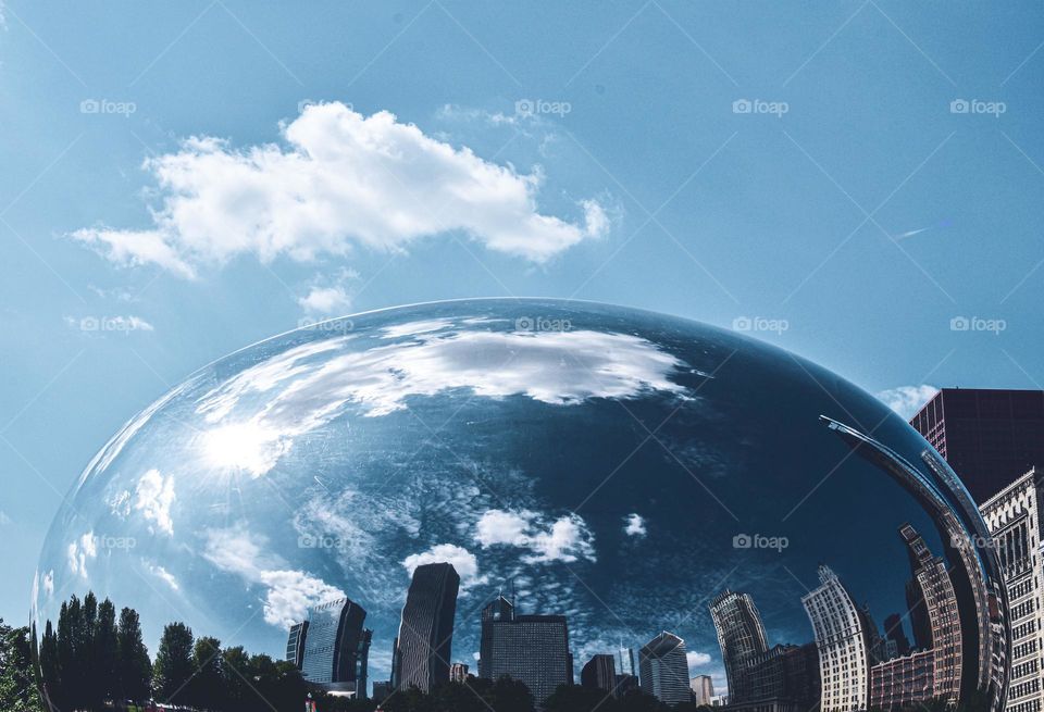 The clouds in the bean