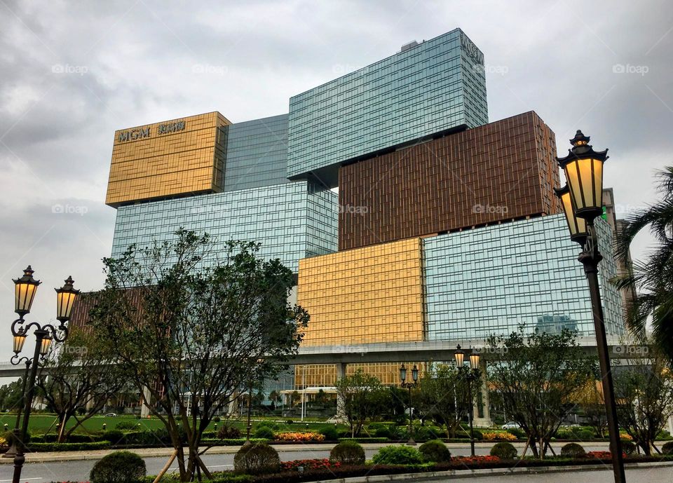 Unique hotel building in Macau