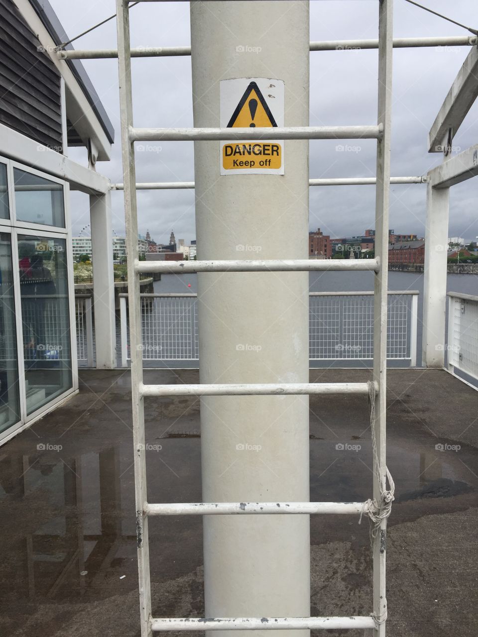 Ladder life guard sign 