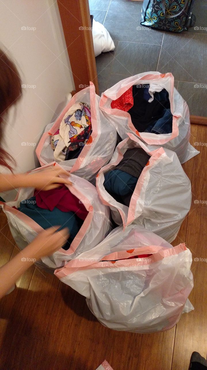 clothing donations from closet