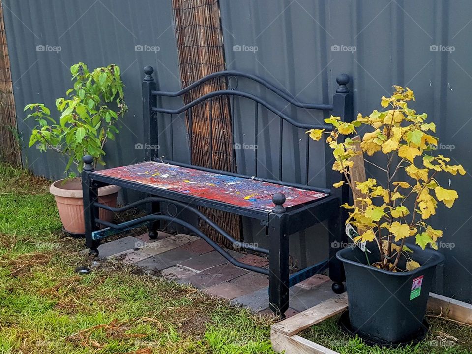 Bed and pallets to bench