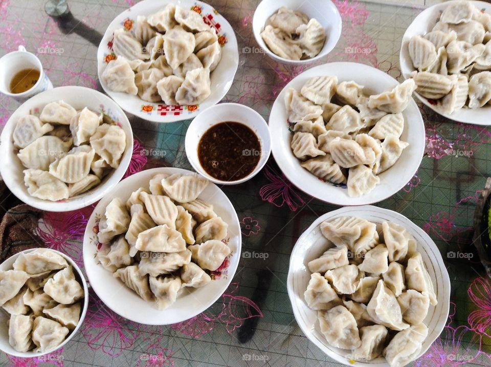 Handmade potstickers for family gathering 