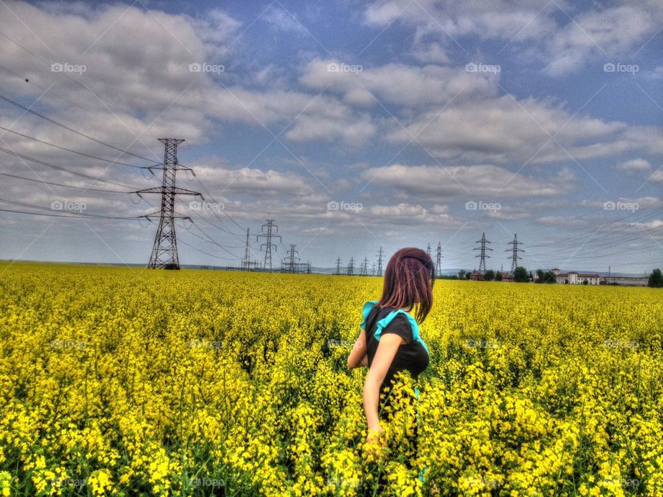 Girl and yellow