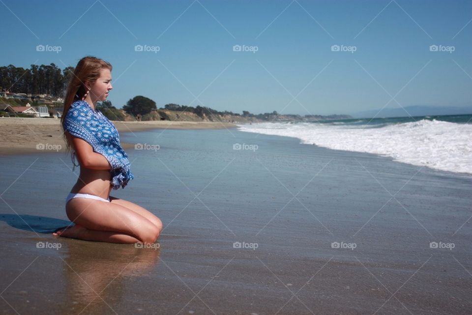 girl in ocean
