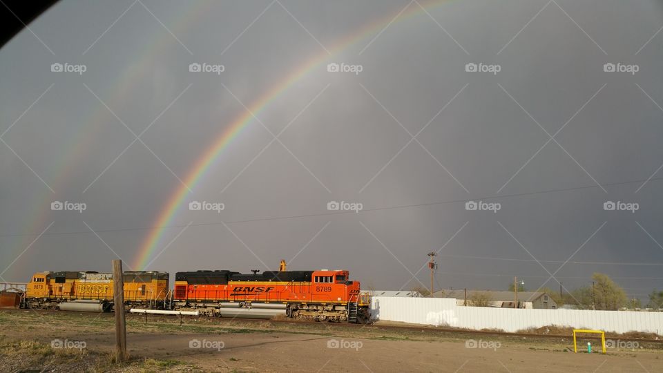 Double Rainbow with  Train