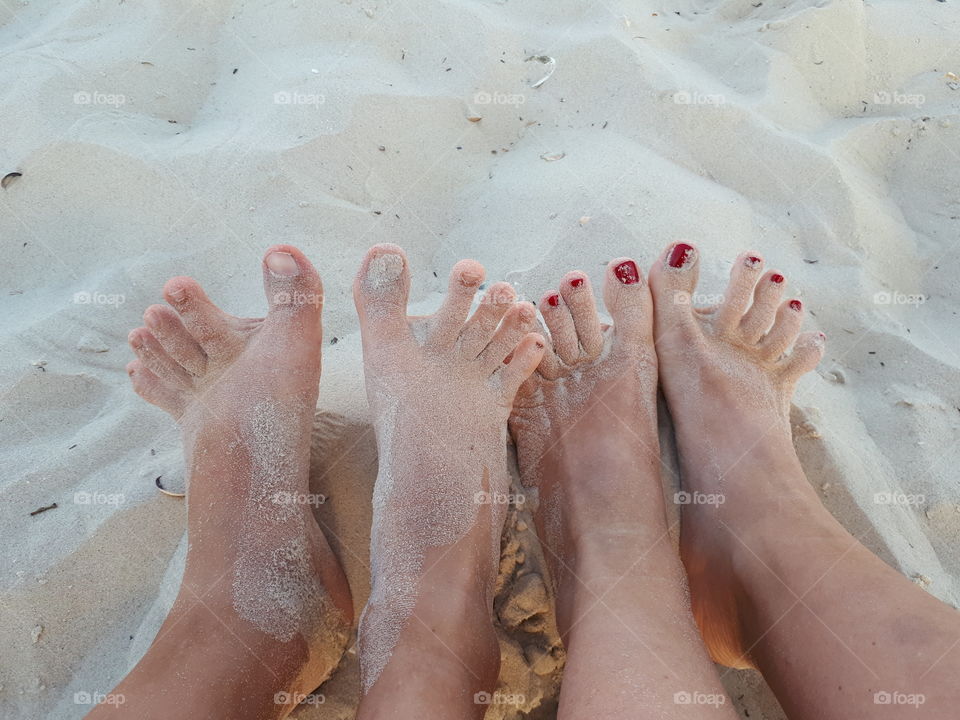 Barefoot on the sand