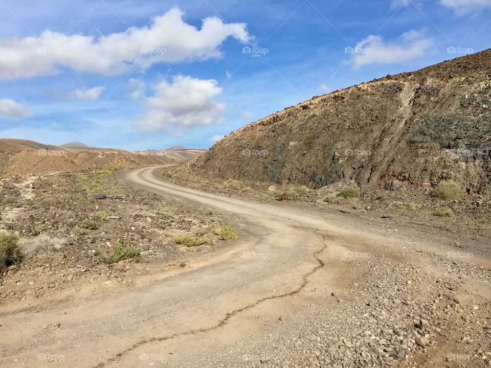 Deserted mountain road 
