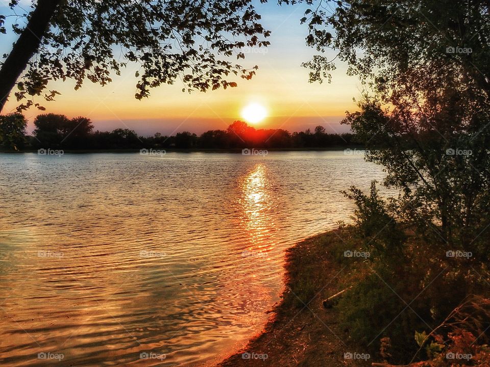 St Lawrence river sunset 