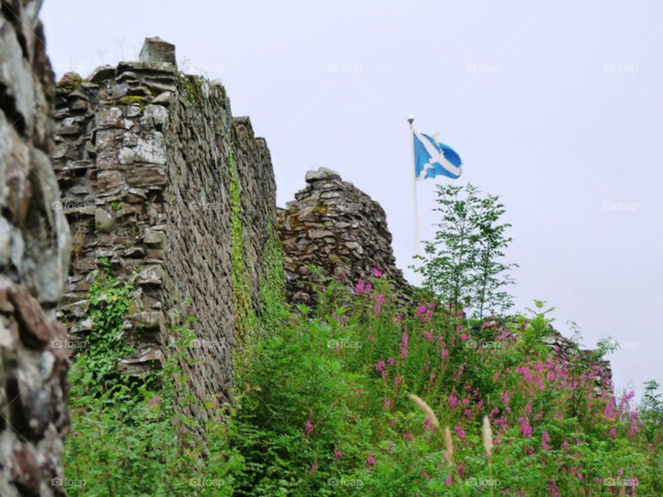 wall scotland flag castle by llotter