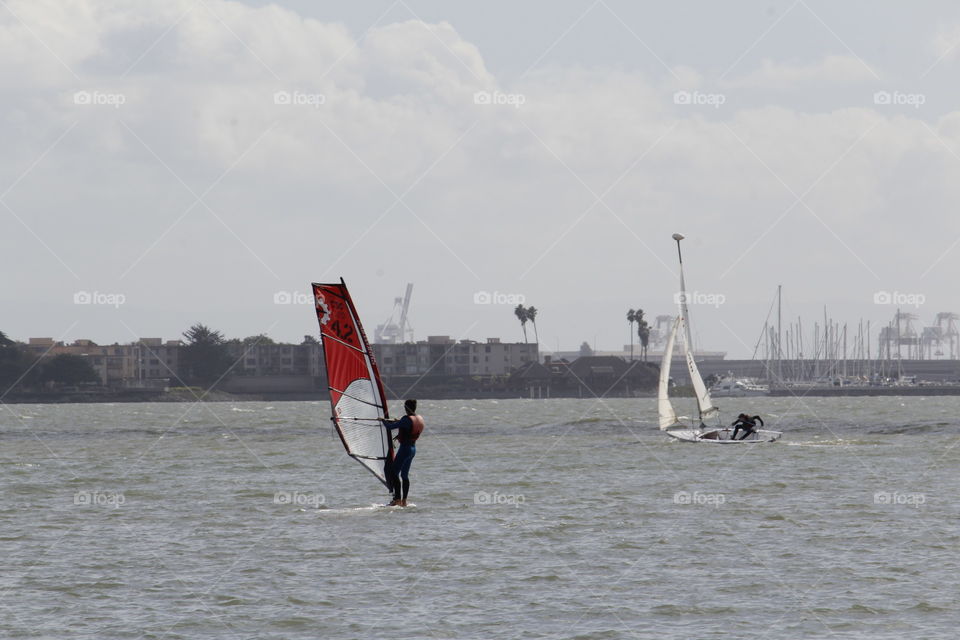 windsurfing
