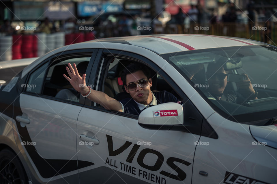 Driver of the Toyota vios drift show