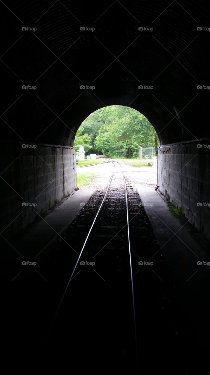 Train railroad tunnel