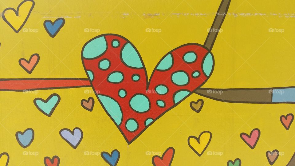 Cuore.  Heart. Graffiti