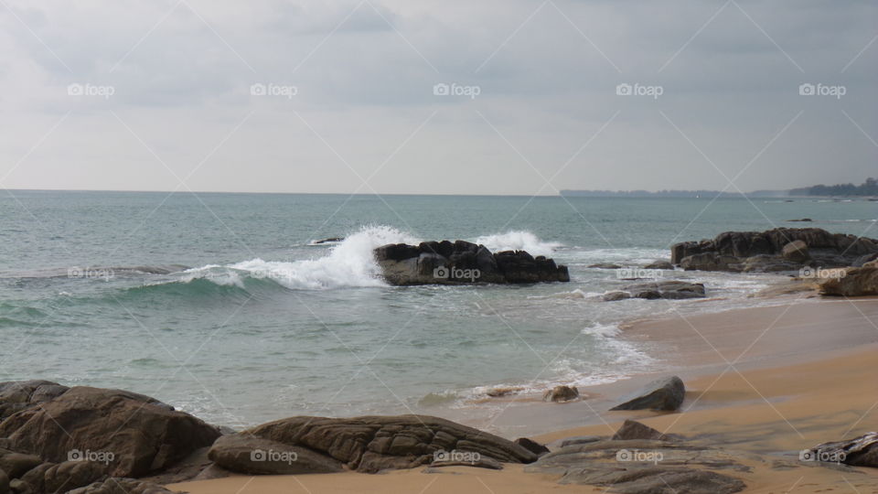 stormy day at the beach