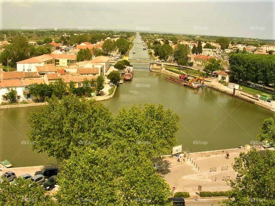 The famous canal du midi, south of France 
