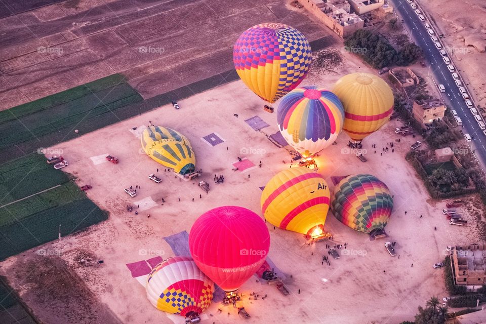Balloons on the ground
