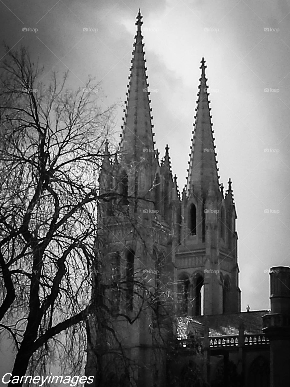church spires. church downtown Denver