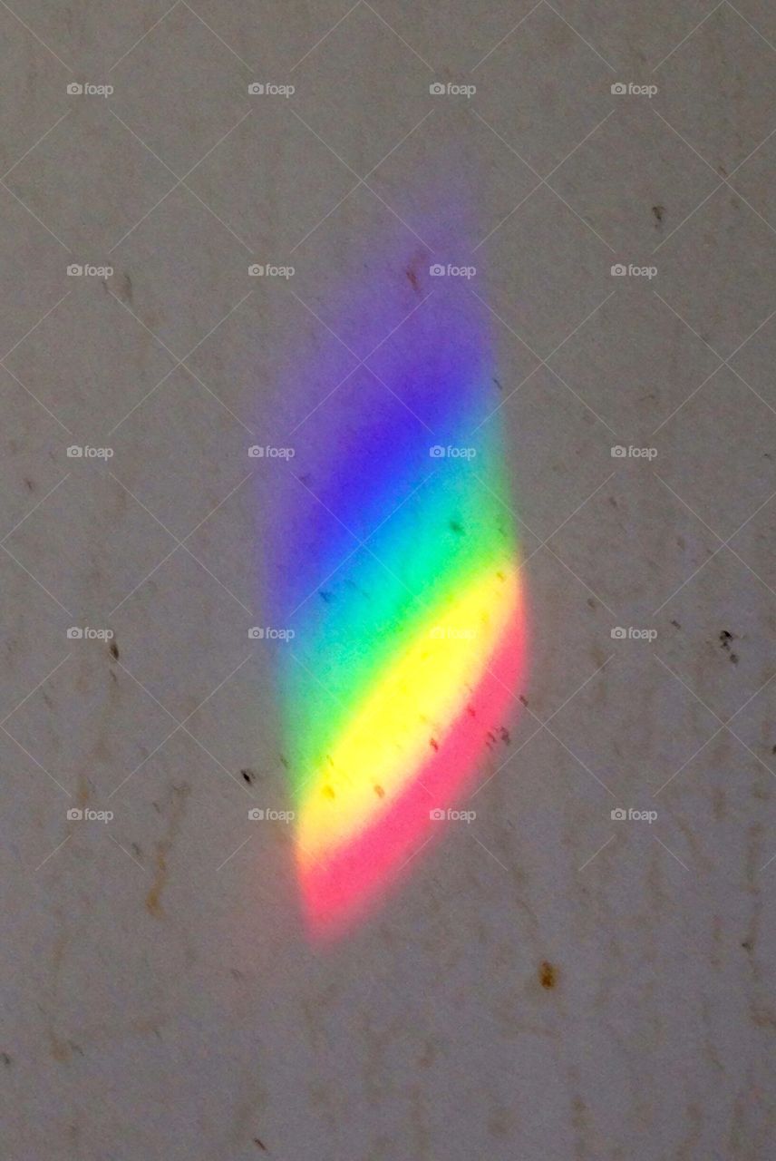 Rainbow on Wall from Prism