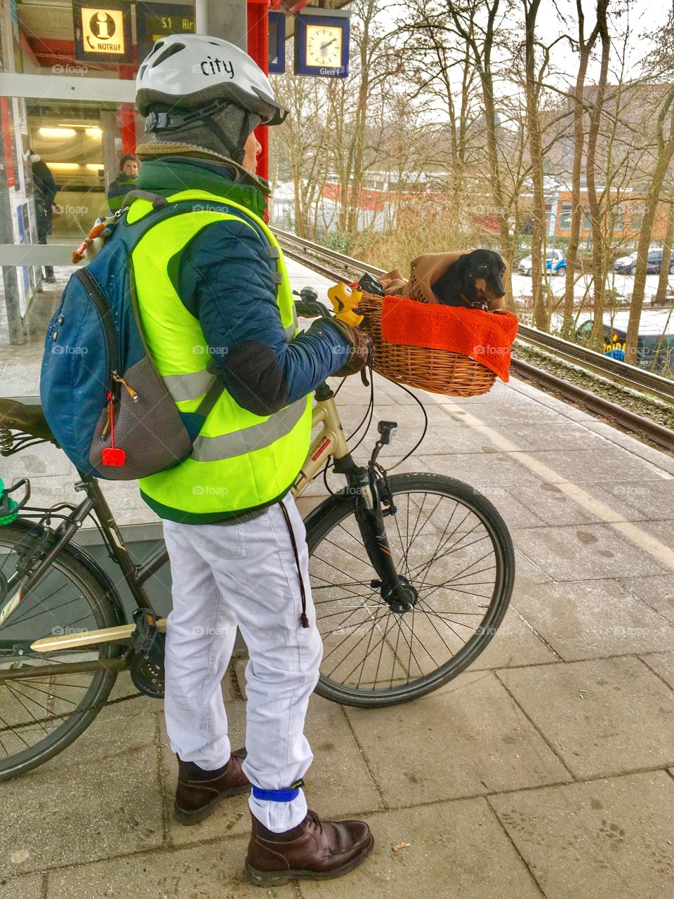 Waiting for the train