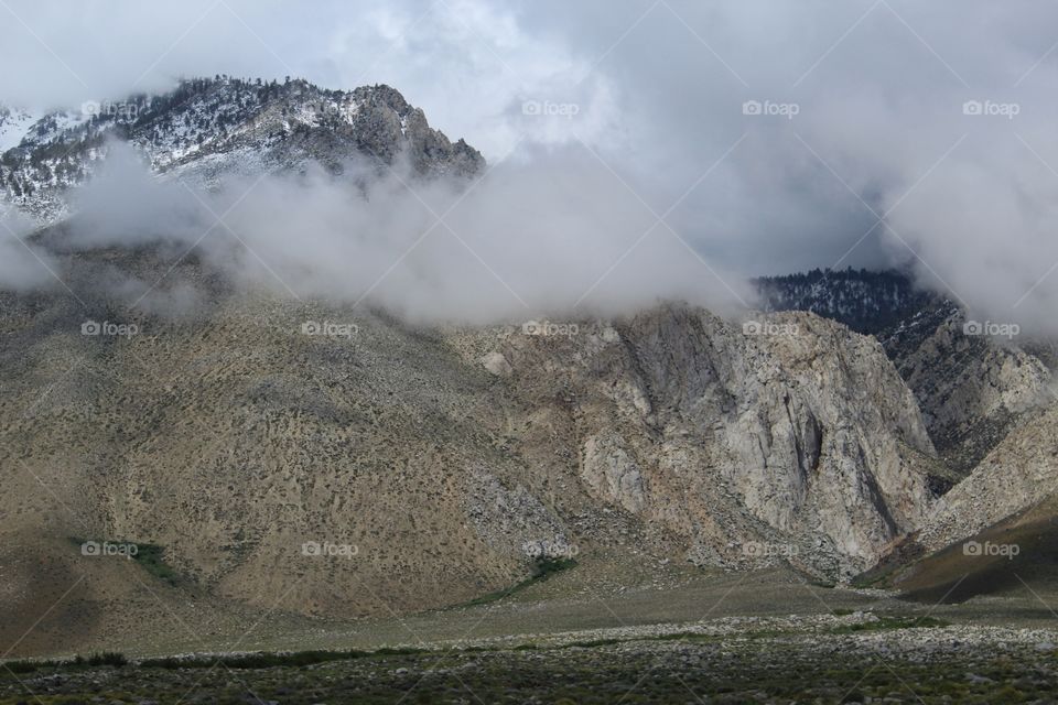 The Sierra Nevada Mountain range in California 