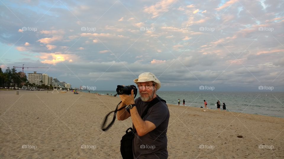 photographer on Florida beach