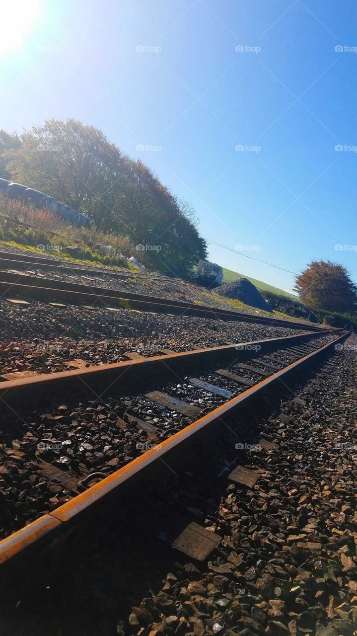 Railway track at lynton, North Devon