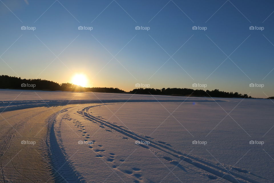 Winter sunset 