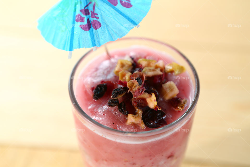 Fruit and berries frozen drink
