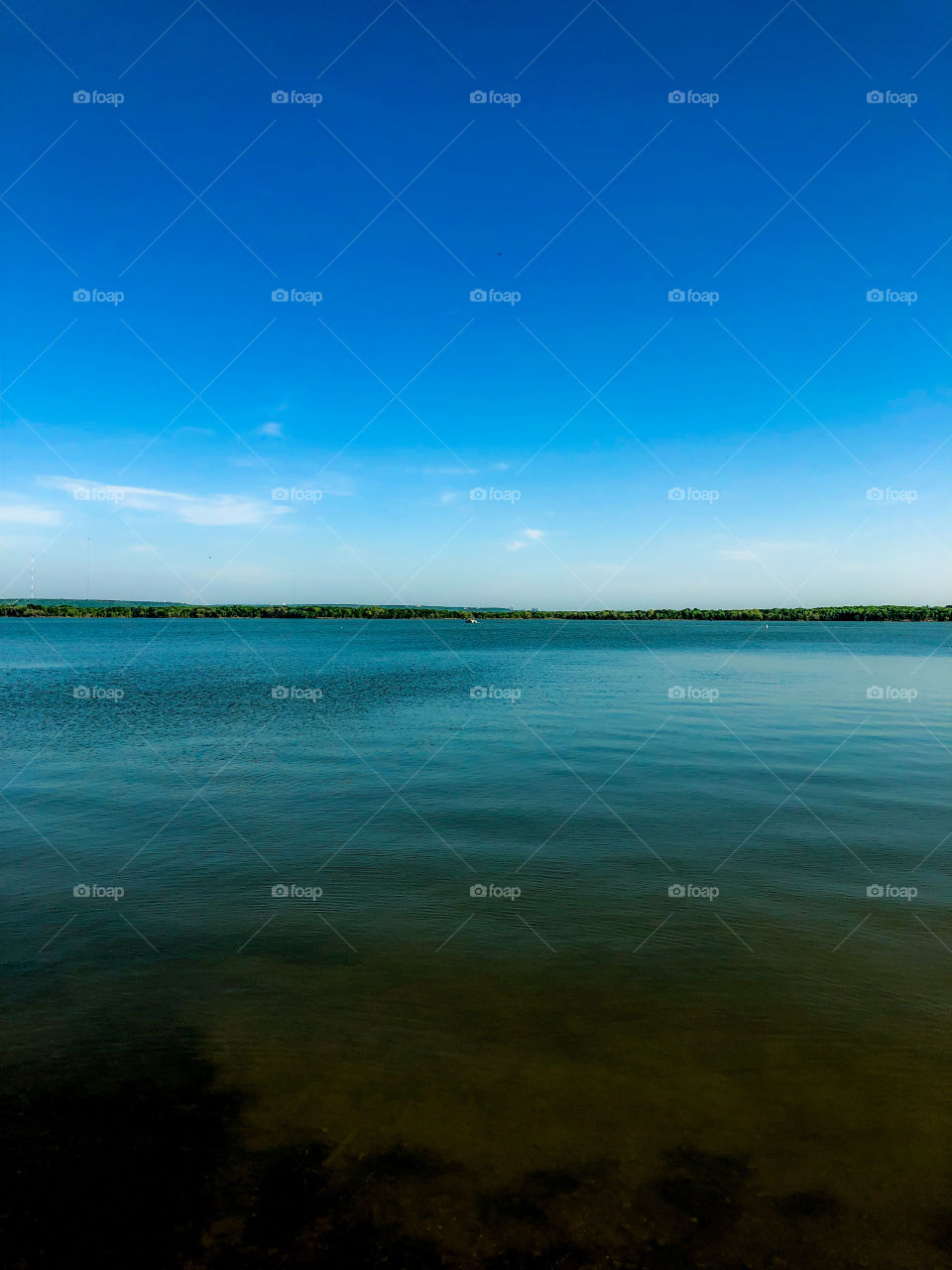 Calm water. Joe Pool Lake, Grand Prairie, TX