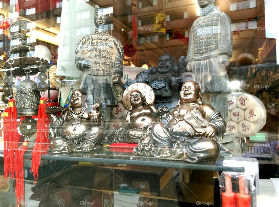 display window in a Chinese shop