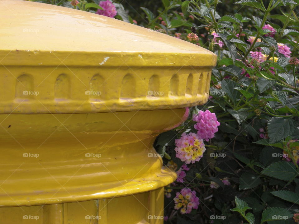 Yellow letterbox in Cyprus