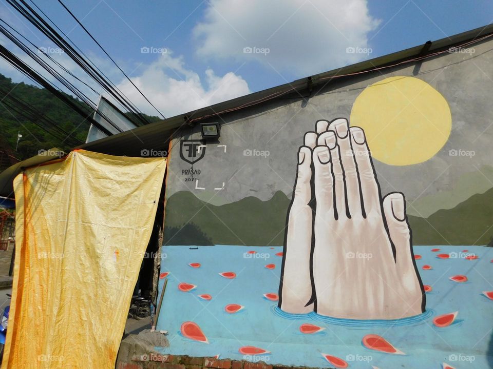 praying hands Buddhism in Nepal