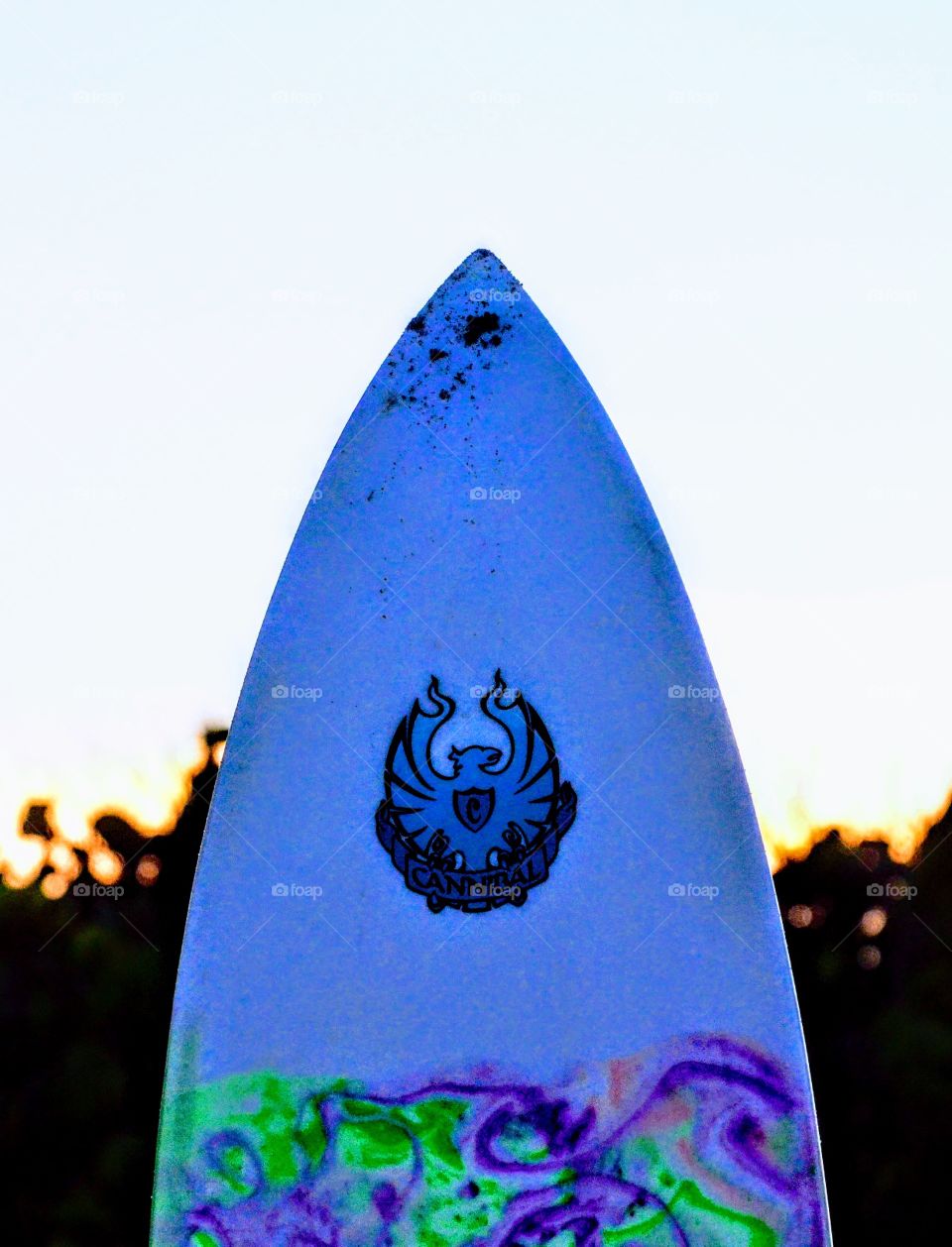 Twilight Beach Surfboard Sunset 