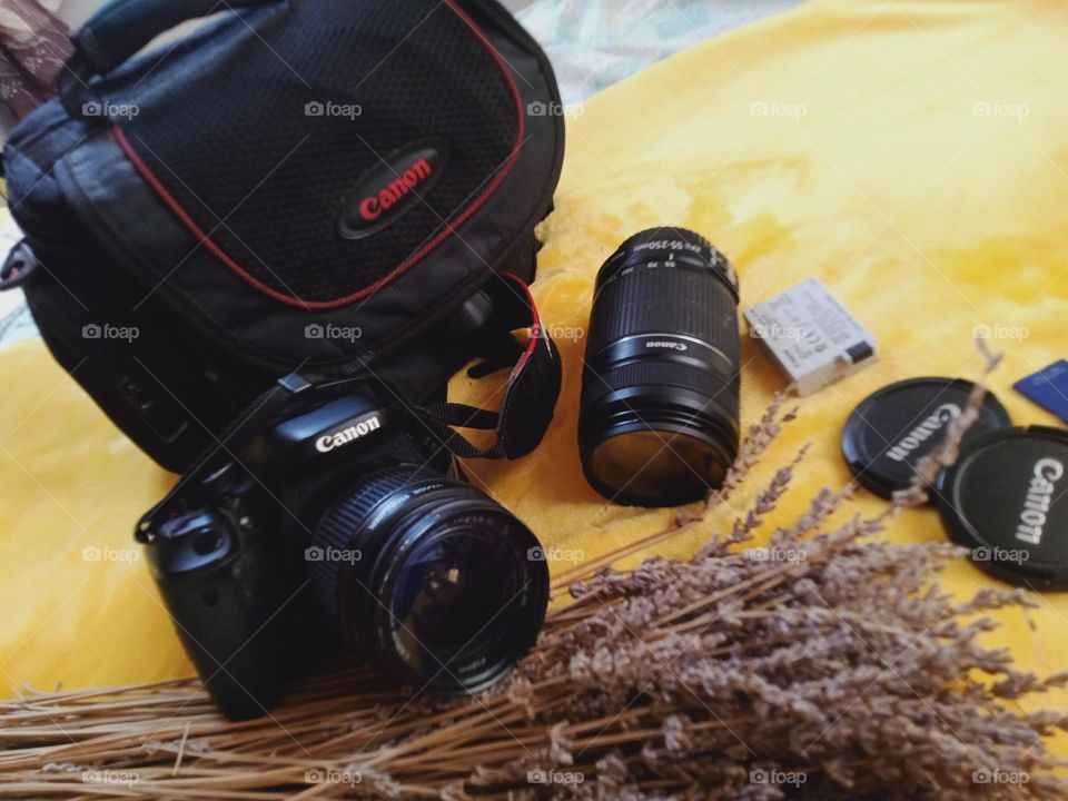 Camera in photography is a device for recording an image of an object on a light-sensitive surface, it is essentially a light-tight box with an aperture to admit light focused onto a sensitized film or plate to capture