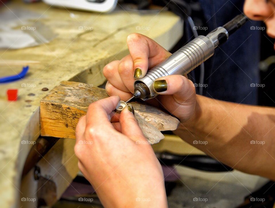 Woman making a ring