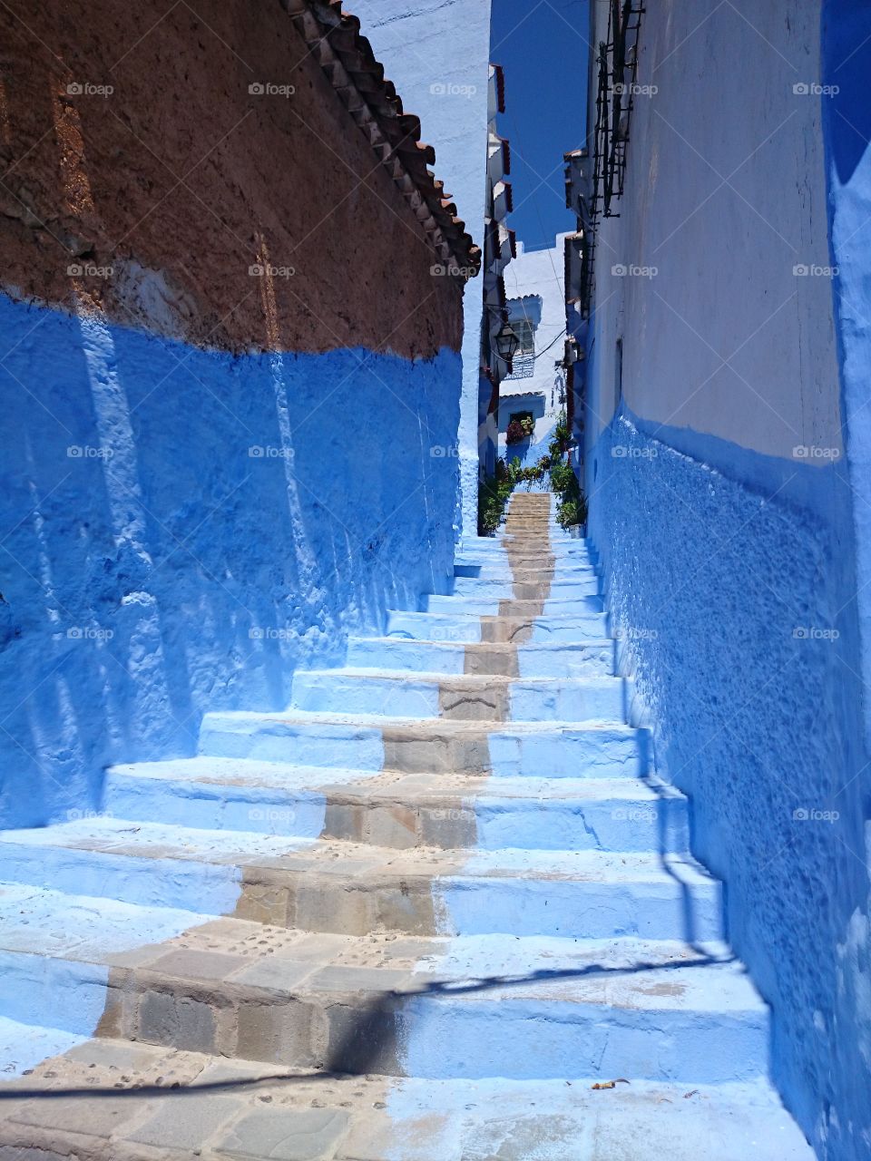 Street staircase in chefchaouen