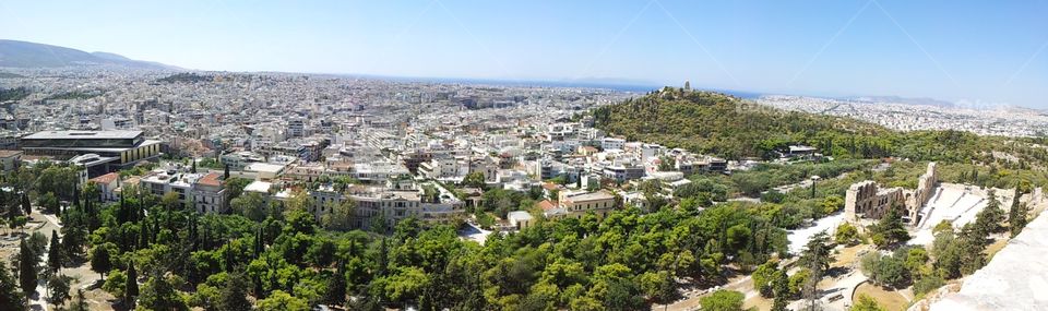 View of the city of Athens from the Acropolis