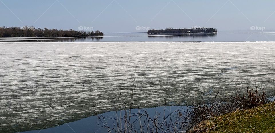 ice leaving lake