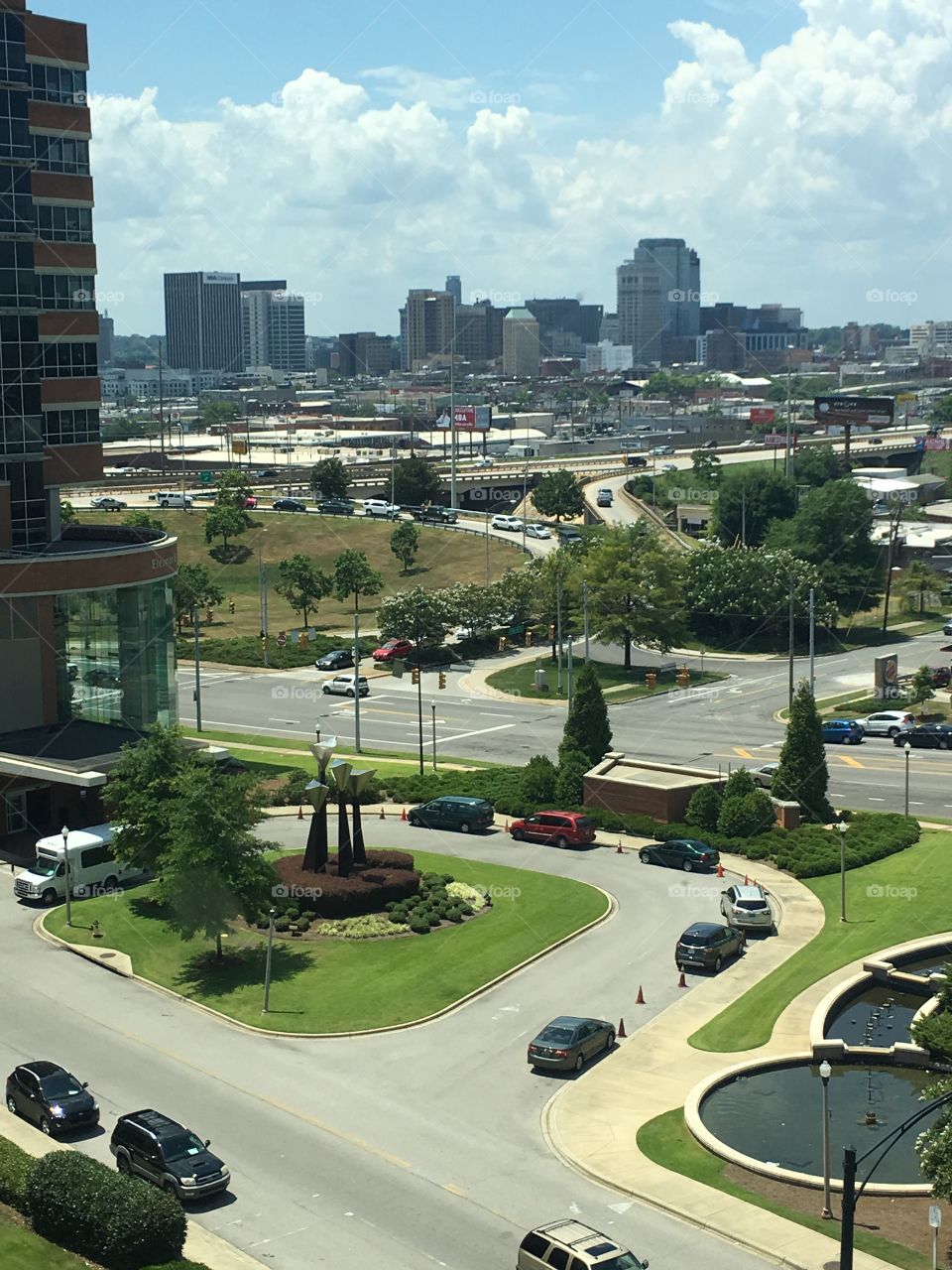 View from my doctors office looking down onto Southside Birmingham, Alabama. 