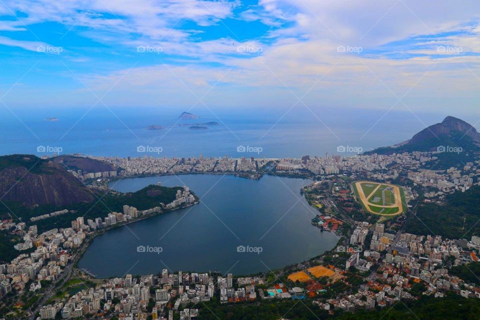 Stunning view from above in Rio de Janeiro, Brazil 