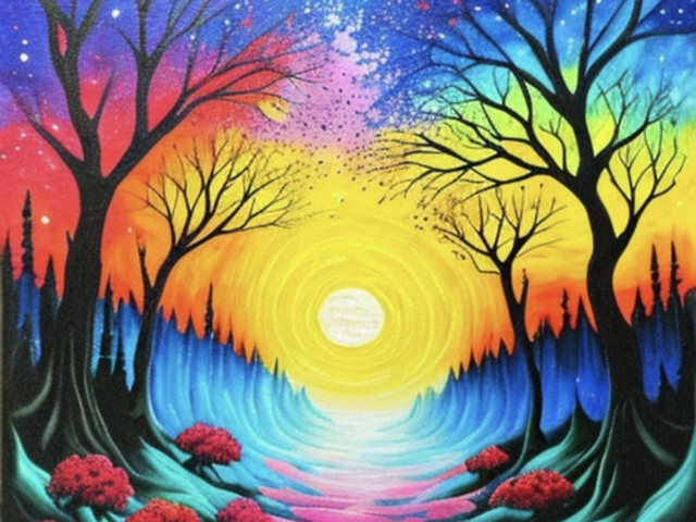 dreamy landscape scene