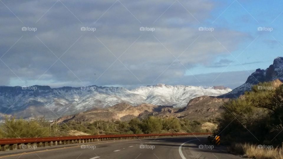 Arizona Snow View 2015. Arizona Fresh Snow Roadtrip