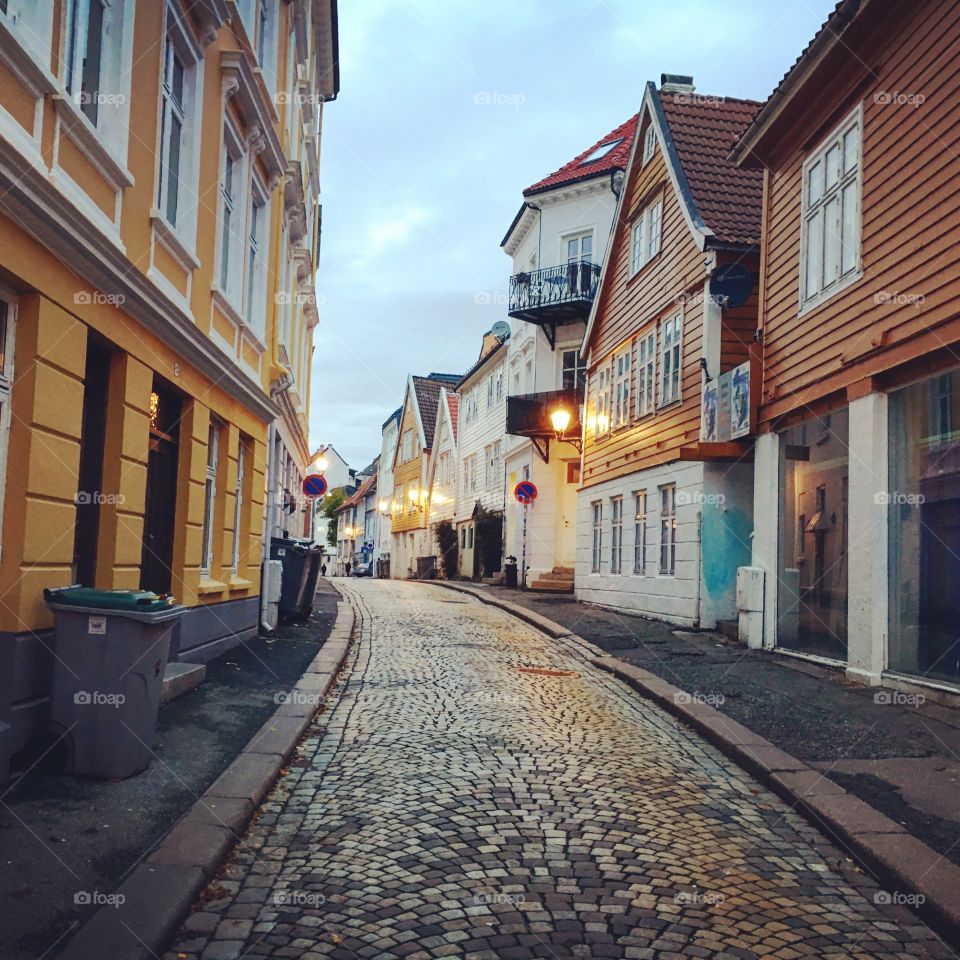 Deserted city street